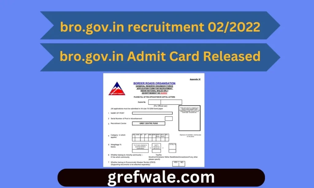bro.gov.in Admit Card Released